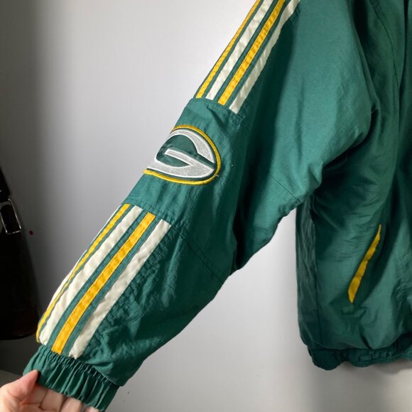 Vintage 90s NFL Pro Line Starter Jacket Green Bay‎ Packers L Insulated Zip - Picture 6 of 10
